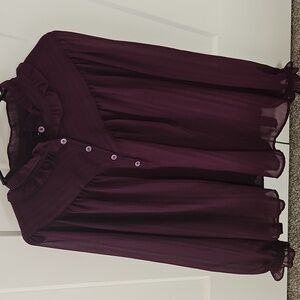 Who What Wear Deep Purple Blouse
